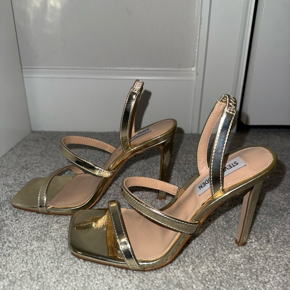 Steve Madden Gold Heel Sandals